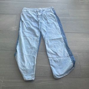 Half bleached jeans
